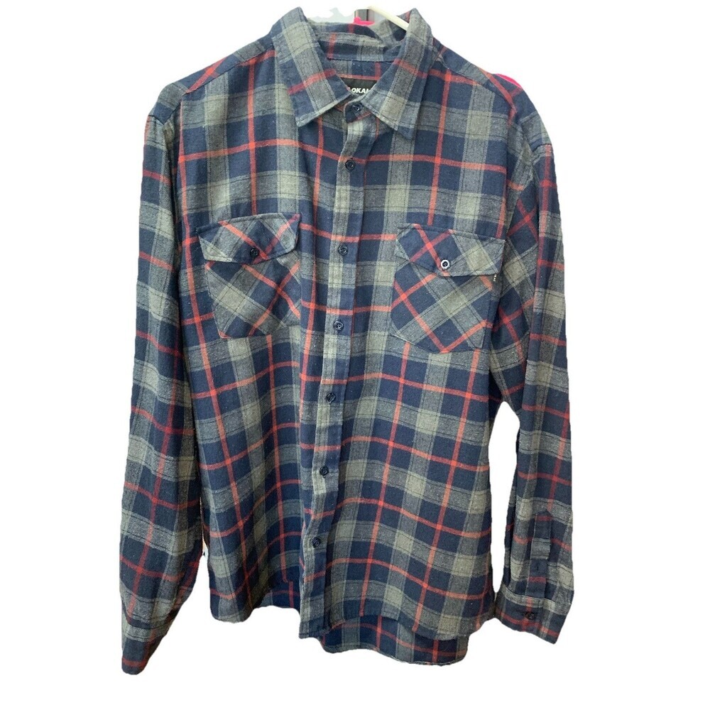 Molokai Surf Co. Flannel Shirt Multicolored Long Sleeve Button down